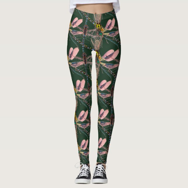 Leggings Dama de la mosca del Dragón Verde (Anverso)