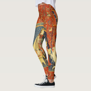 Leggings Dama y Unicornio Tapiz Medieval: Arte Francés