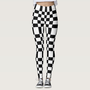 Leggings Damas negras y blancas Punk