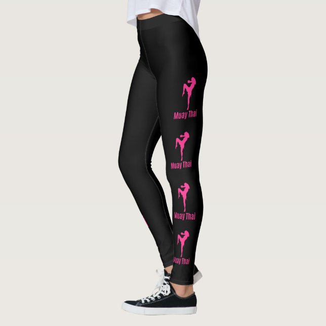 Leggings Damas, temas muay tailandeses, piernas de lucha ta (Izquierda)