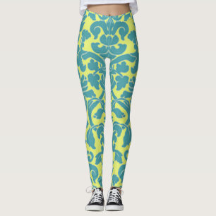 Leggings Damasco azul claro