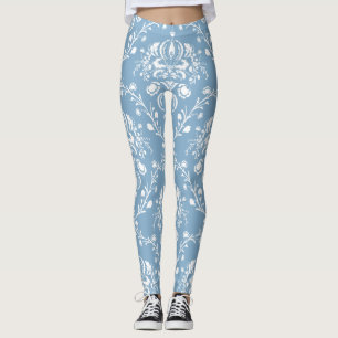 Leggings Damasco azul holandés
