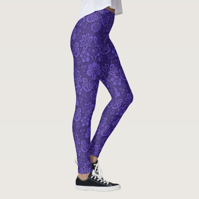 Leggings Damasco morado oscuro (Derecha)