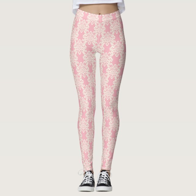 Leggings Damasco retro floral (Anverso)