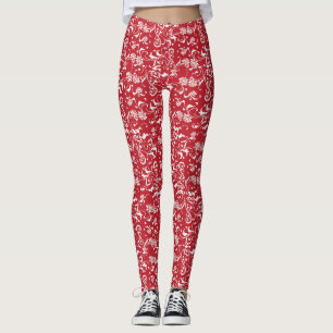 Leggings Damasco Rojo