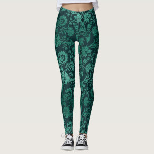 Leggings Damasco verde