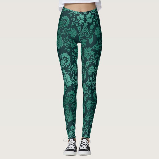 Leggings Damasco verde (Anverso)