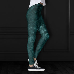 Leggings Damasco Verde azulado de Velvety Barroco verde o
