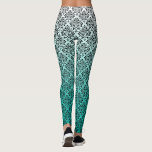 Leggings Damascos negros en blanco a negro