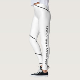 Leggings Dancing Refined Black Minimal Enveloping Line Art 