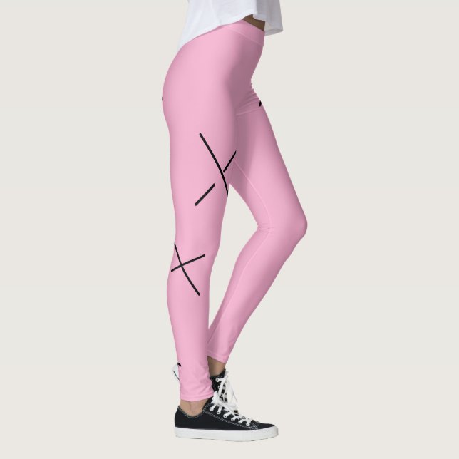 Leggings Dancing The Day Soft Black&Pink Minimal X Art (Derecha)