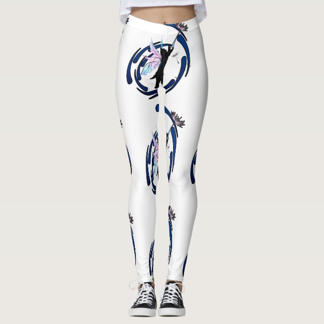 Leggings Dandelia de gato cósmico (Anverso)