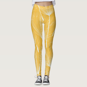 Leggings Dandelions vintage: Patrón sin foco