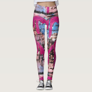 Leggings Dando su corazón se va volando las polainas de la