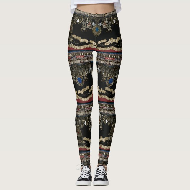 Leggings Danza de Belly tribal de Kuchi (Anverso)