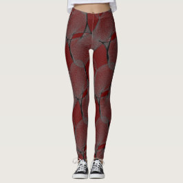 Leggings Dark Garnet Red 650000 y "Spider Web" Lace