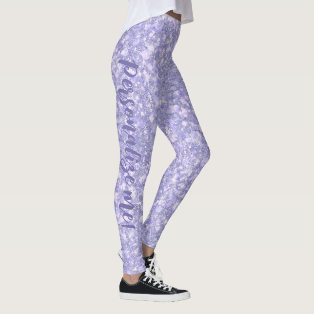 Leggings Darling Pale Purple Purpurina PERSONALIZADO TEXTO (Derecha)