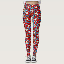 Dazzling red and blue geometric  