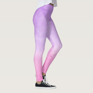 Leggings de acuarela morados