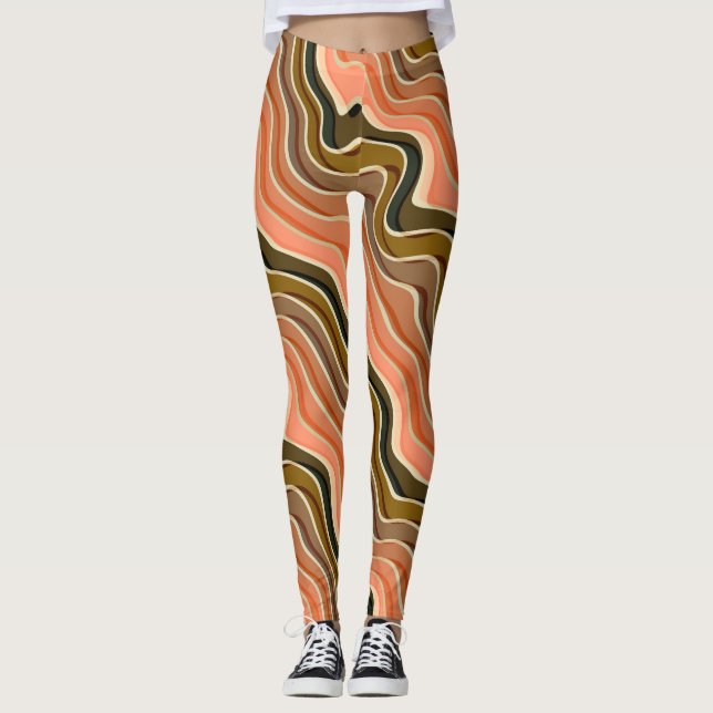 Leggings de alta cintura de flujo retro | Tono de  (Anverso)
