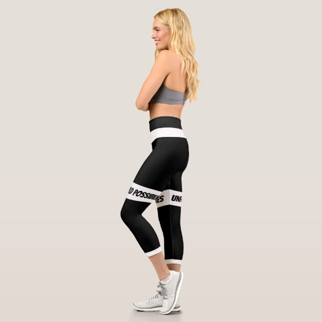 Leggings de altura personalizables en blanco y neg (Izquierda)
