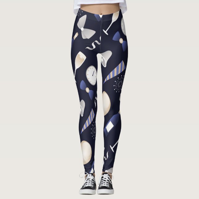 leggings de años nuevos púrpura (Anverso)