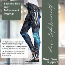 Leggings de Apoyo a la Ley "Back the Blue" para la
