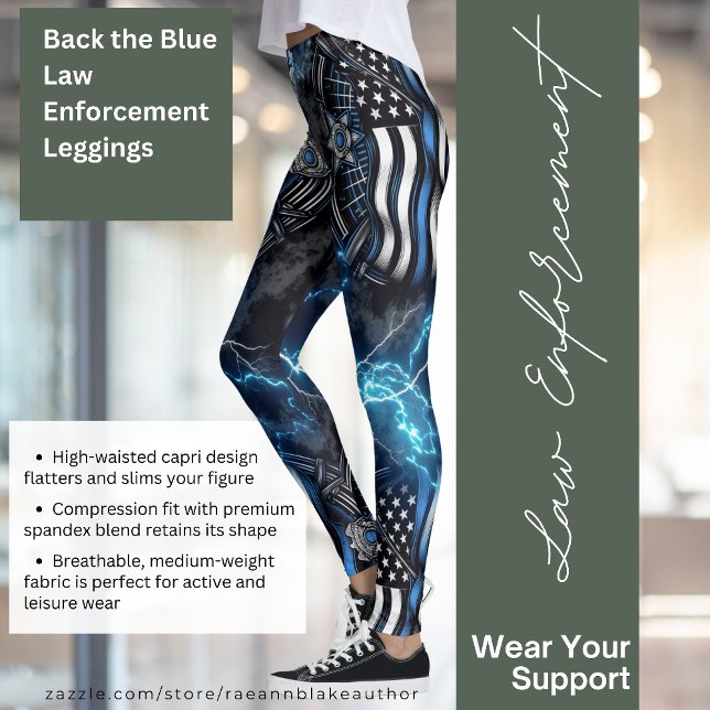 Leggings de Apoyo a la Ley "Back the Blue" para la (Subido por el creador)
