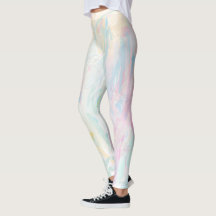 Leggings de arte abstracto en acuarela pastel feme