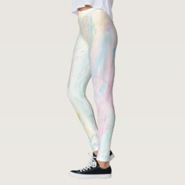 Leggings de arte abstracto en acuarela pastel feme