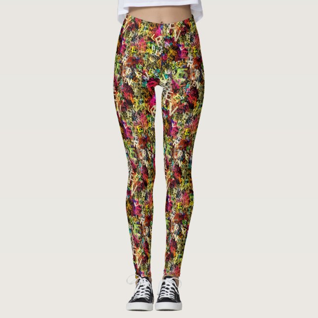 Leggings de Arte del Alfabeto 1 (Anverso)