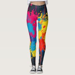 Leggings de bandeja de pintura de impresión comple