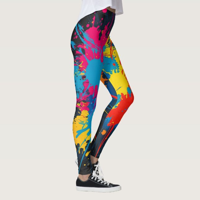 Leggings de bandeja de pintura de impresión comple (Derecha)