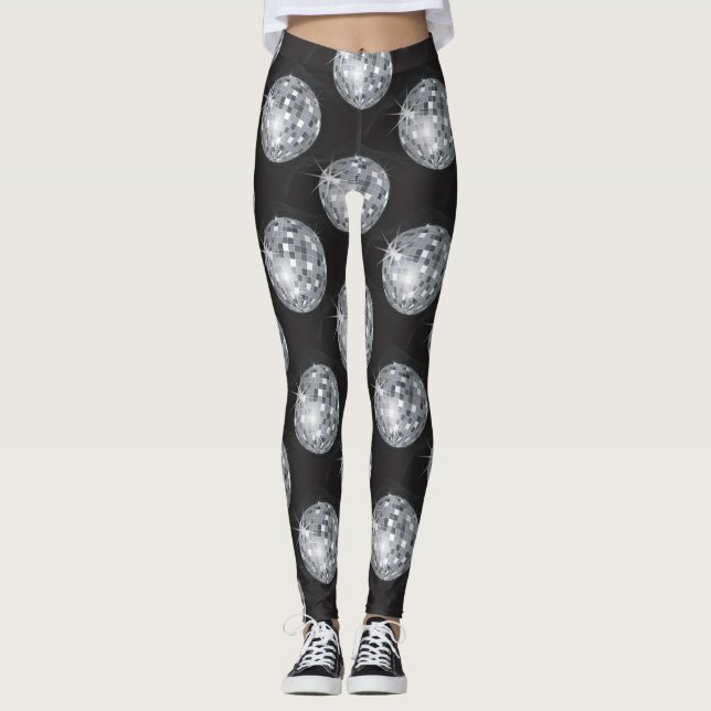 leggings de bola de disco plateado (Anverso)