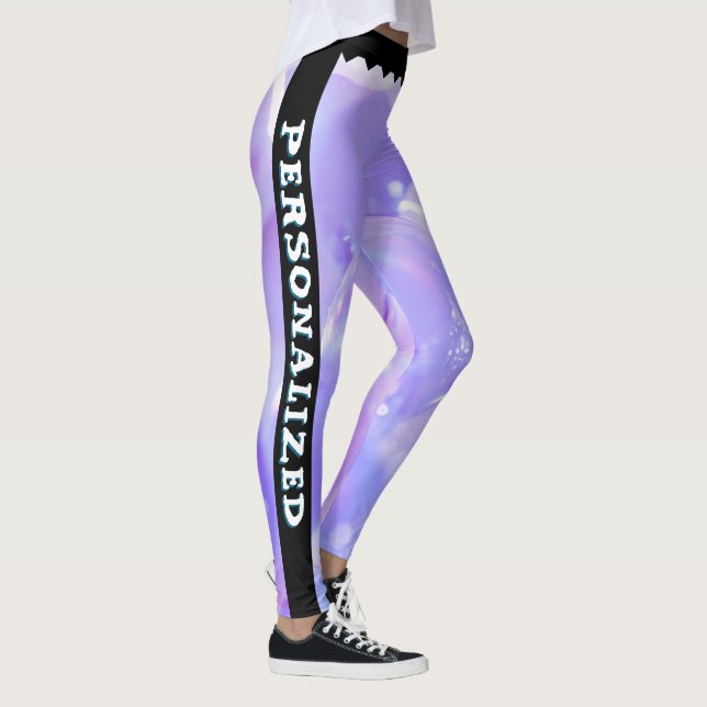 Leggings de brillo de cristal de lavanda (Derecha)