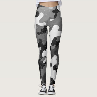 Leggings de Camuflaje Gris Elegantes y Deportivas 