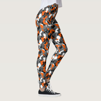 Leggings de camuflaje naranja
