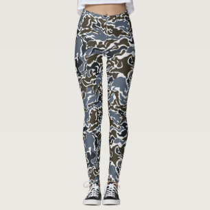 Leggings de camuflaje para mujeres urbanas grises 
