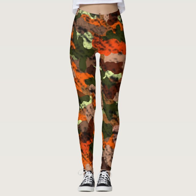 Leggings de cazador de camuflaje naranja (Anverso)