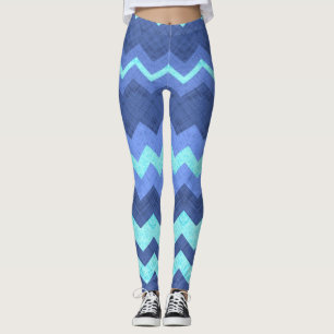 leggings de chevron azul