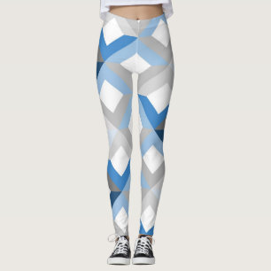 leggings de chevrones azules