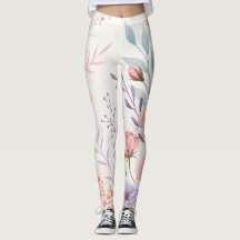 Leggings de cintura alta con estampado floral acua