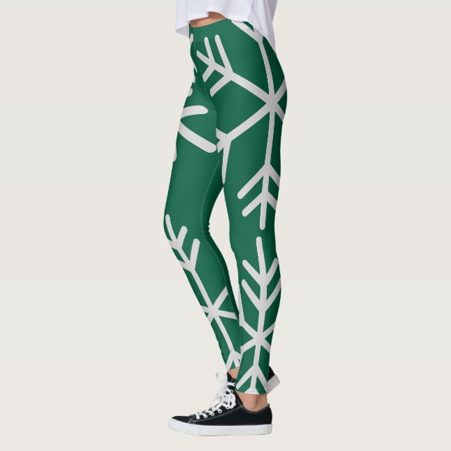 Leggings de cintura alta verde oscuro de las mujer (Izquierda)