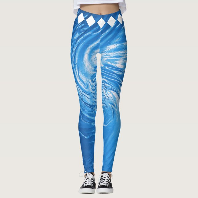 Leggings de Círculo Ondulado Flujo Oceánico (Anverso)
