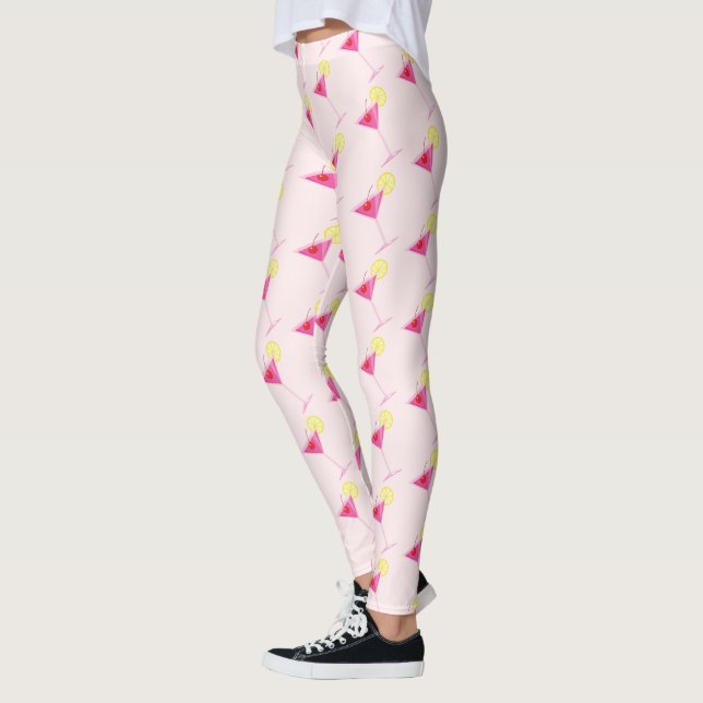 Leggings de cóctel femenino rosa (Izquierda)
