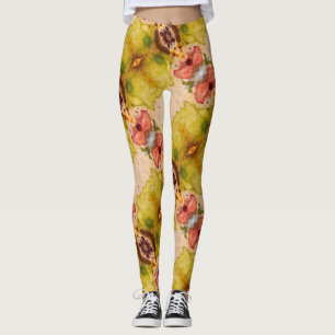 Leggings de color de agua en pantalones abstractos