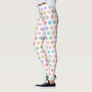 Leggings de conchas de concha de vieira multicolor