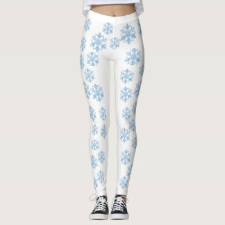 Leggings de copas de nieve en invierno para mujere