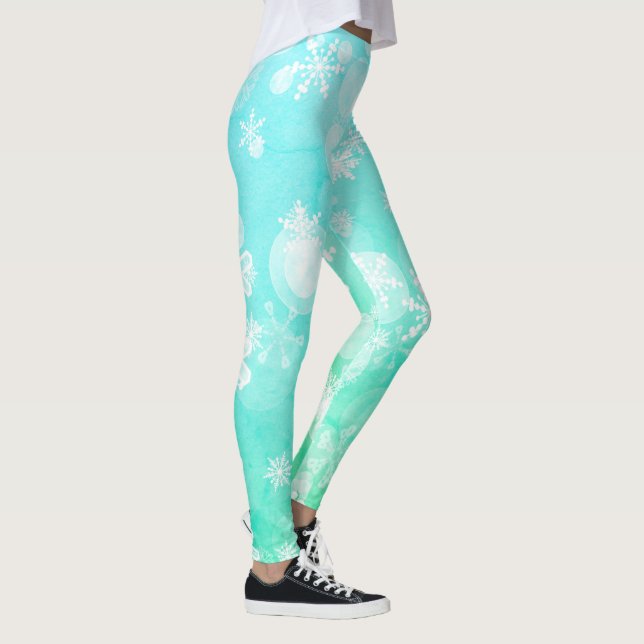 Leggings de copos de nieve para mujeres (Derecha)
