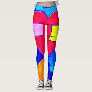 Leggings de Corazón con Graffiti Pop Art – Audaces